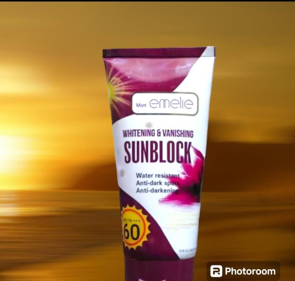 Emelie Whitening & Vanishing Sunblock Spf60 (150ml)